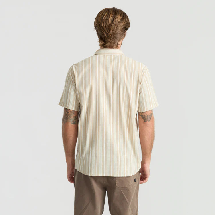 Roark- Bless Up Button Up Shirt in Beige