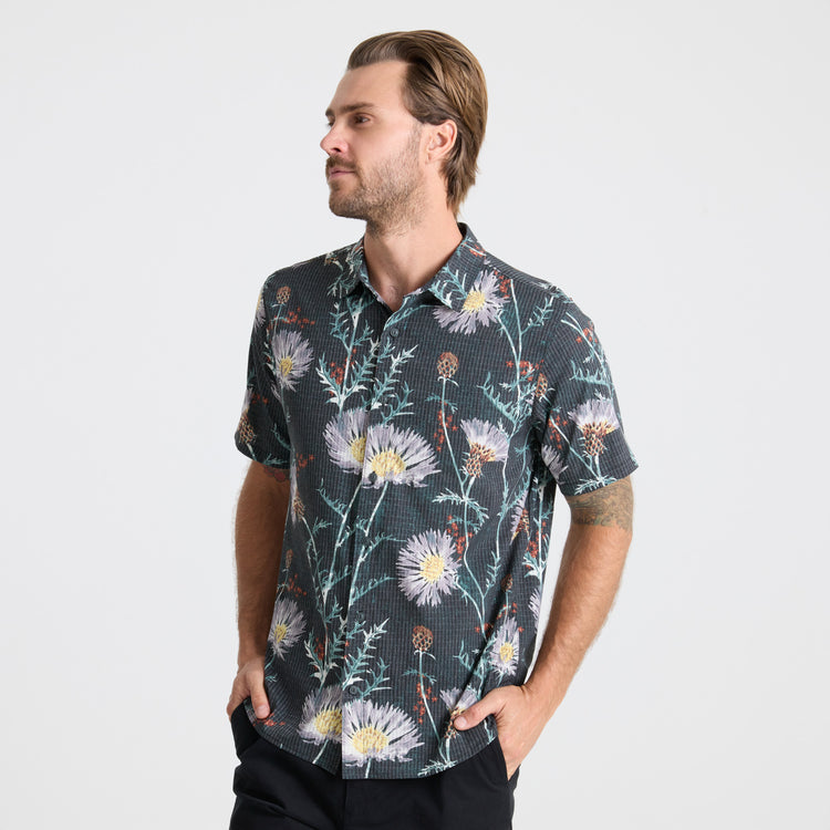 Roark- Bless Up Breathable Stretch Shirt in Onyx