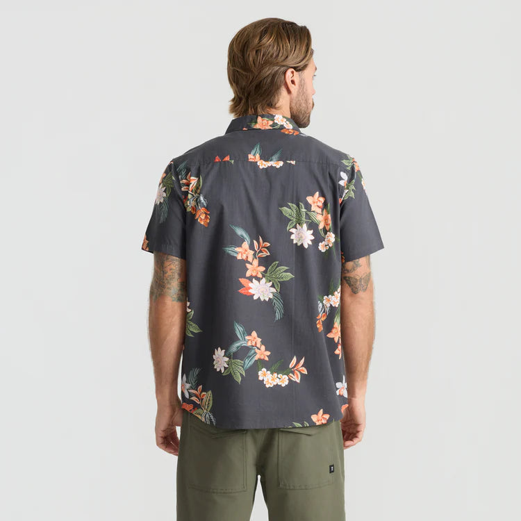 Roark- Journey Short Sleeve Button Up Shirt in Onyx