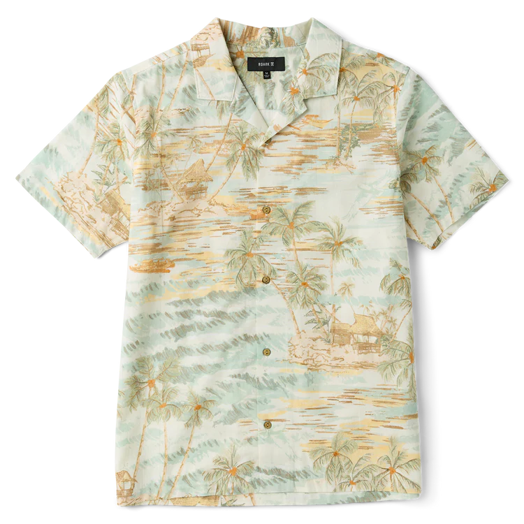 Roark- Gonzo Short Sleeve Button Up Shirt in Seafoam