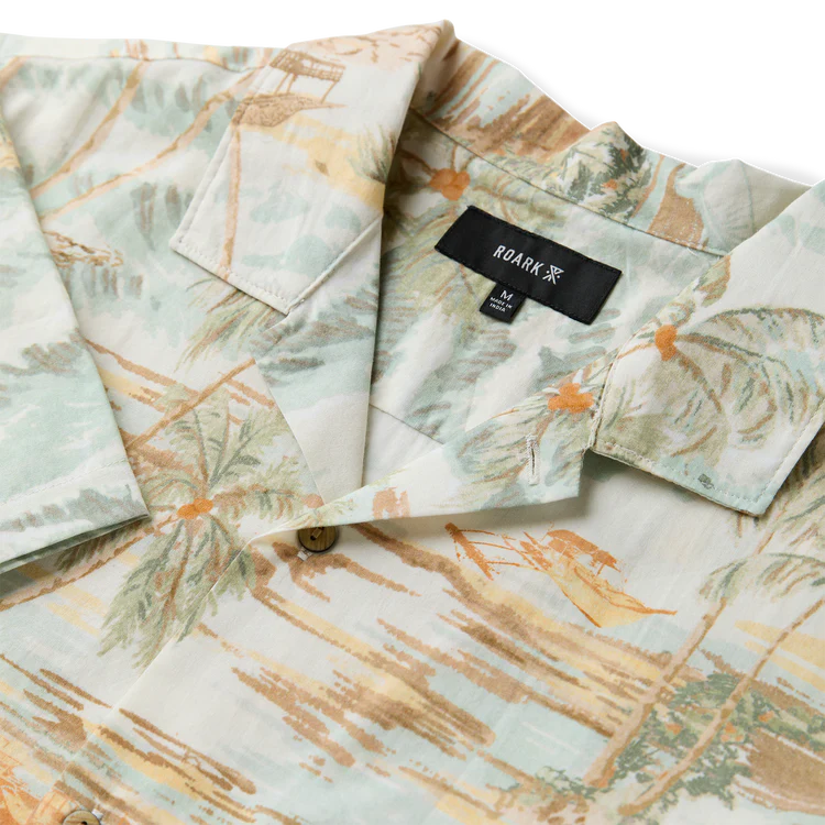 Roark- Gonzo Short Sleeve Button Up Shirt in Seafoam