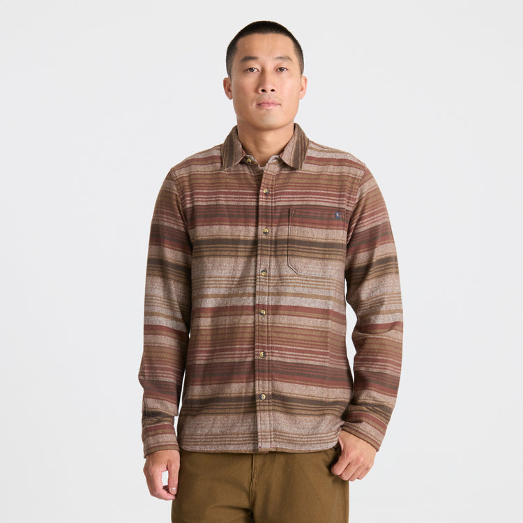 Roark- Crossroads Organic Cotton Flannel in Red Clay