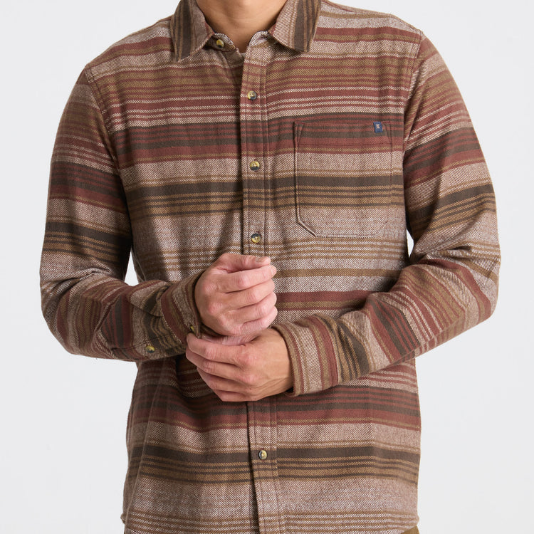 Roark- Crossroads Organic Cotton Flannel in Red Clay