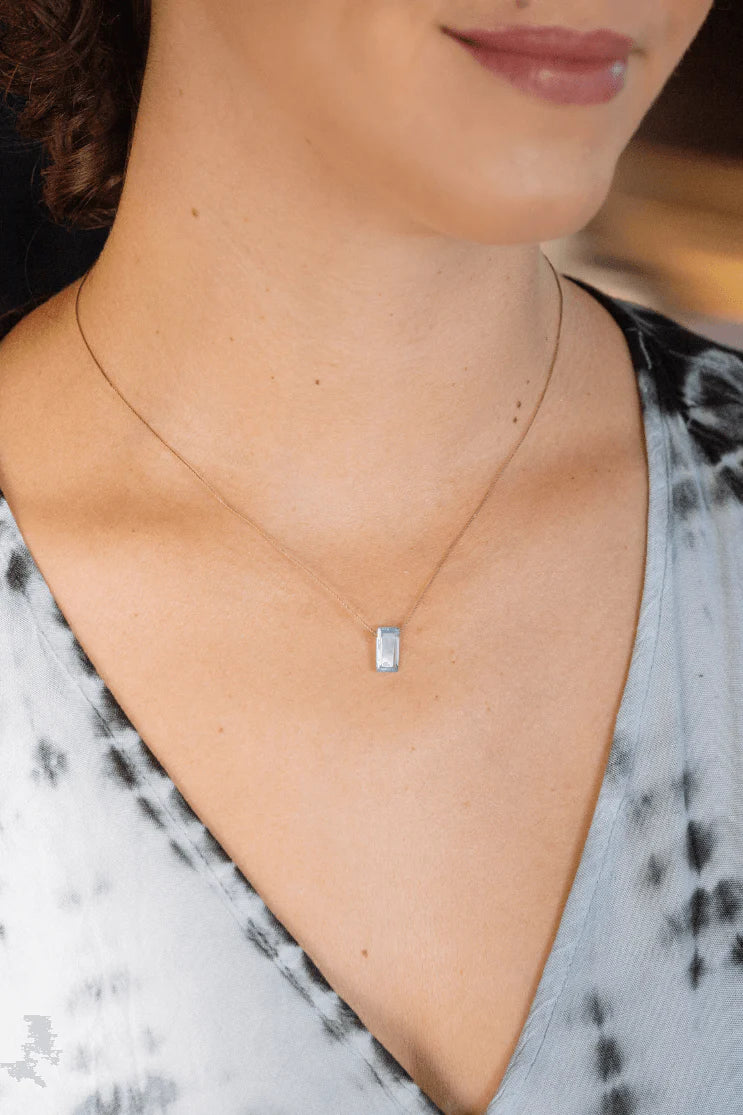 SoulKu- Sky Blue Topaz Refined Necklace for New Beginnings
