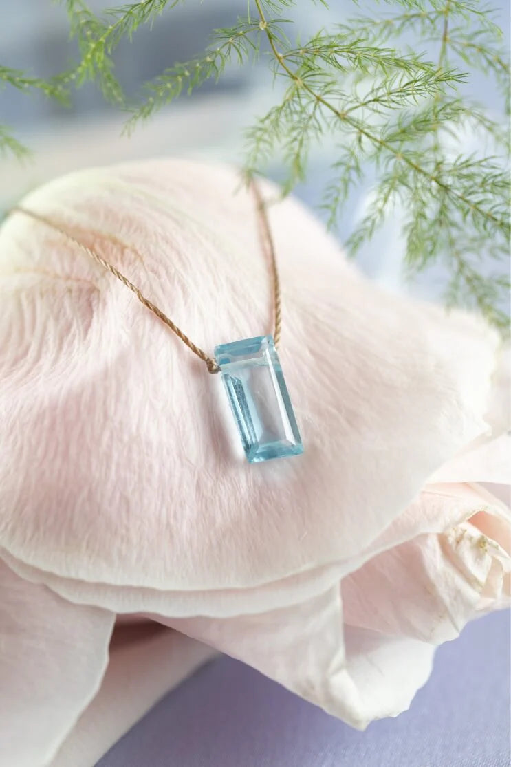 SoulKu- Sky Blue Topaz Refined Necklace for New Beginnings