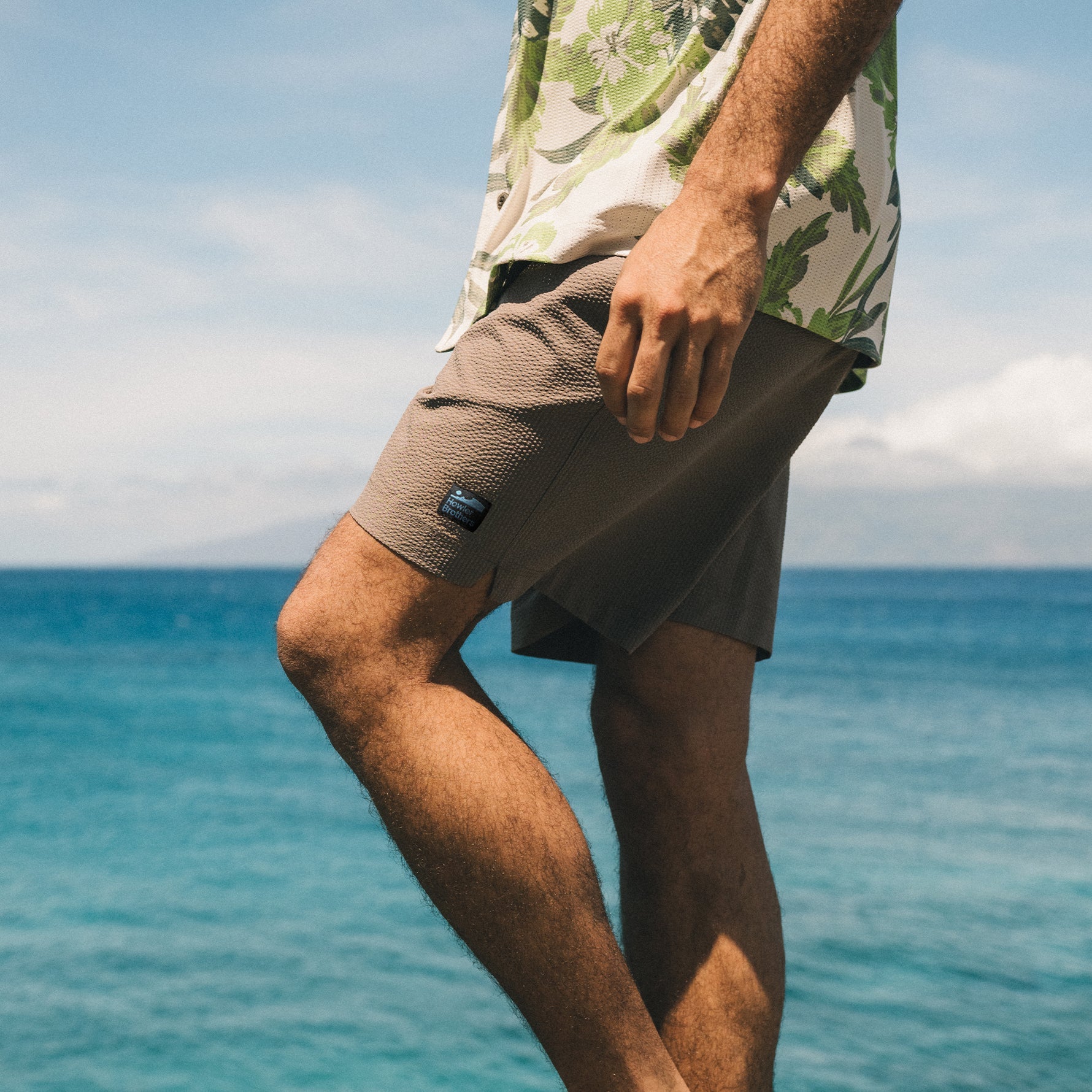 Howler Bros- Salado Shorts Seersucker: Morel