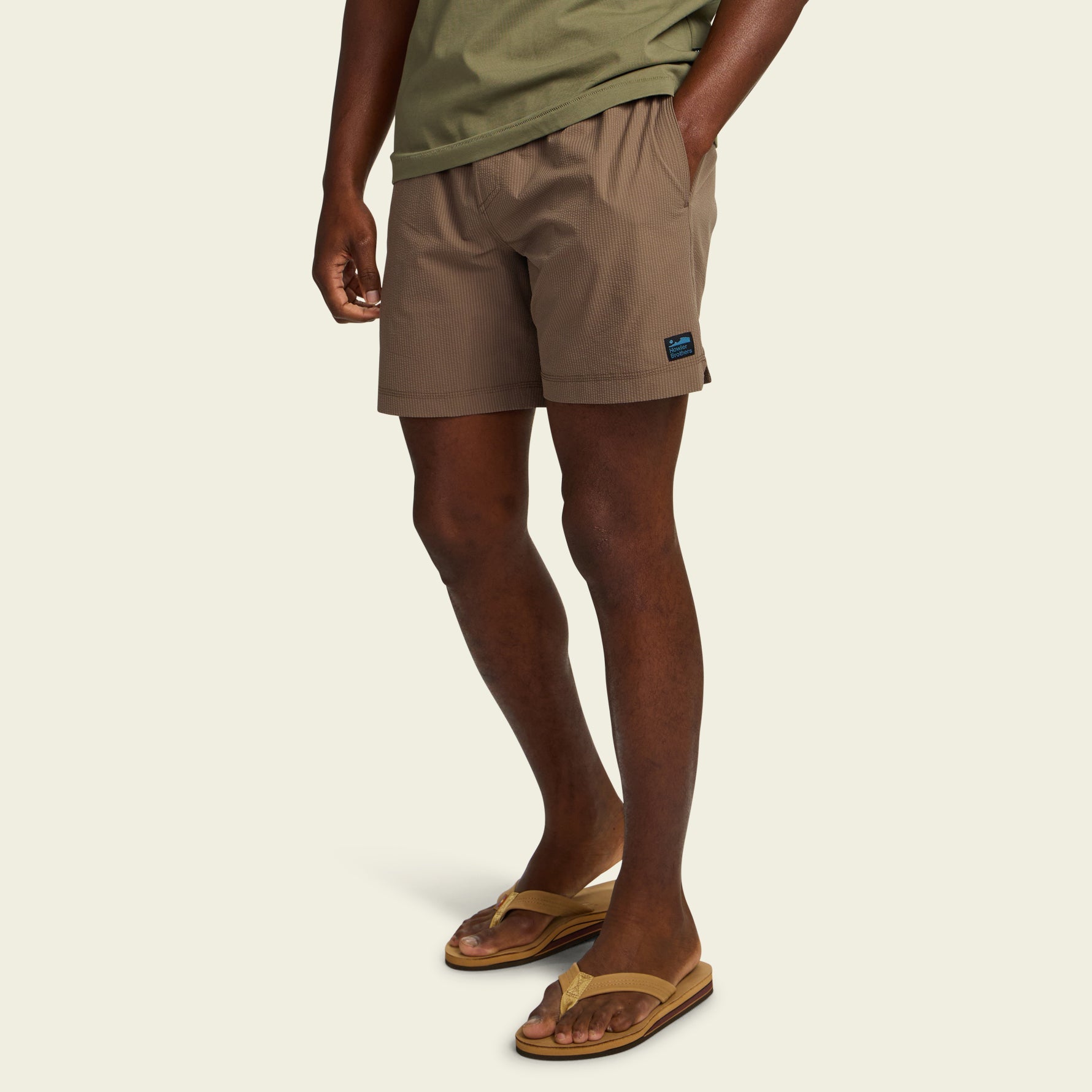 Howler Bros- Salado Shorts Seersucker: Morel