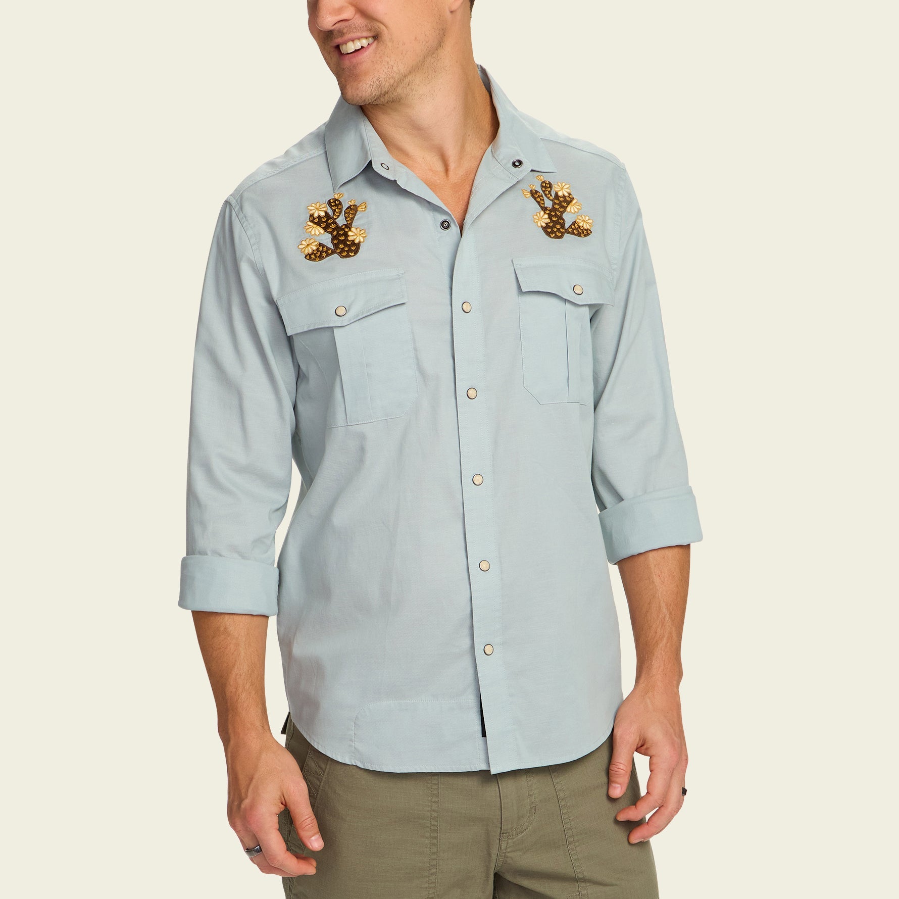 Howler Bros- Guacho Snapshirt: Prickly Pears