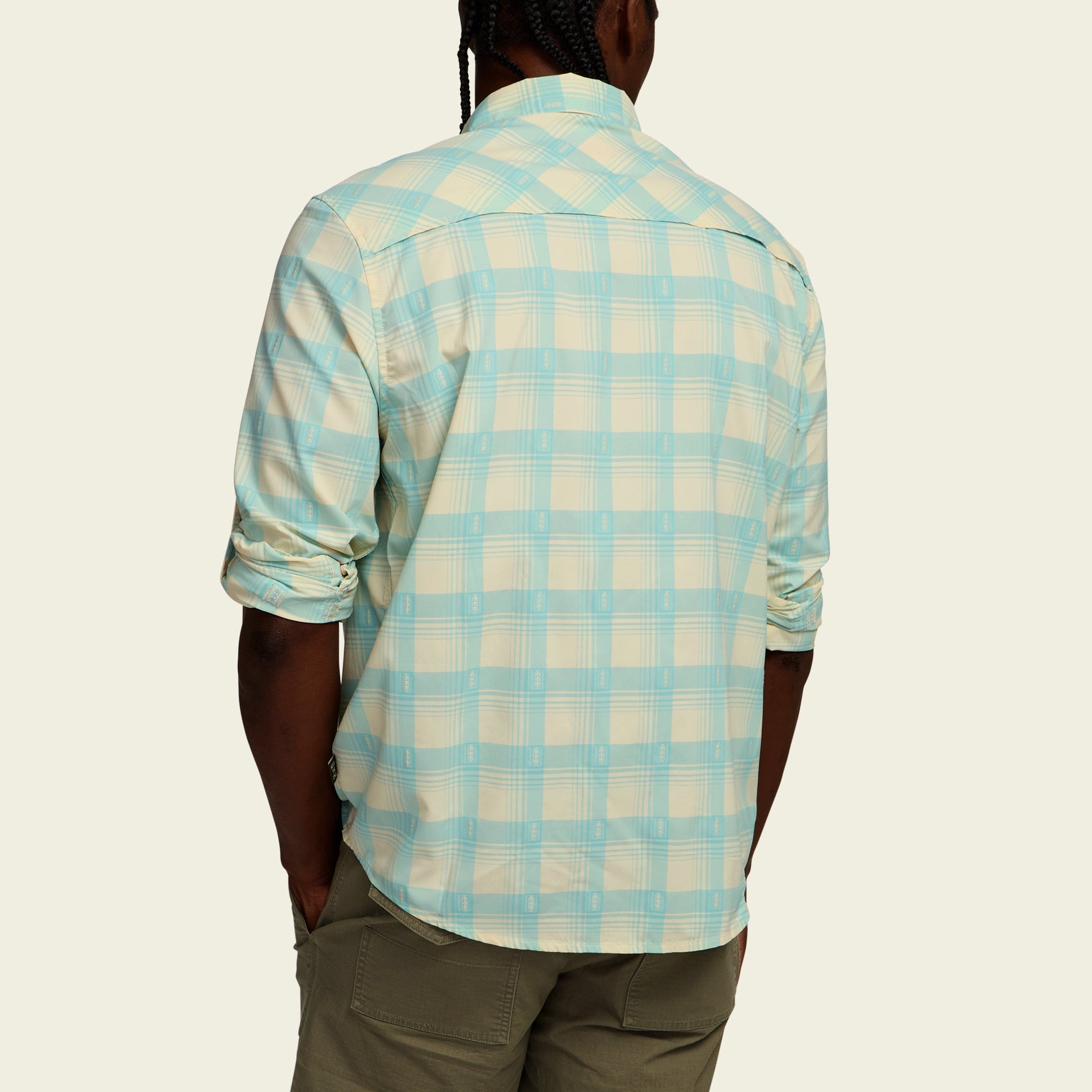 Howler Bros- Matagorda Longsleeve: Sheldon Dobby Plaid