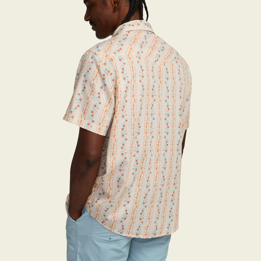 Howler Bros- H Bar B Tech Snapshirt: Hibiscus Ribbons Riverbed Oxford