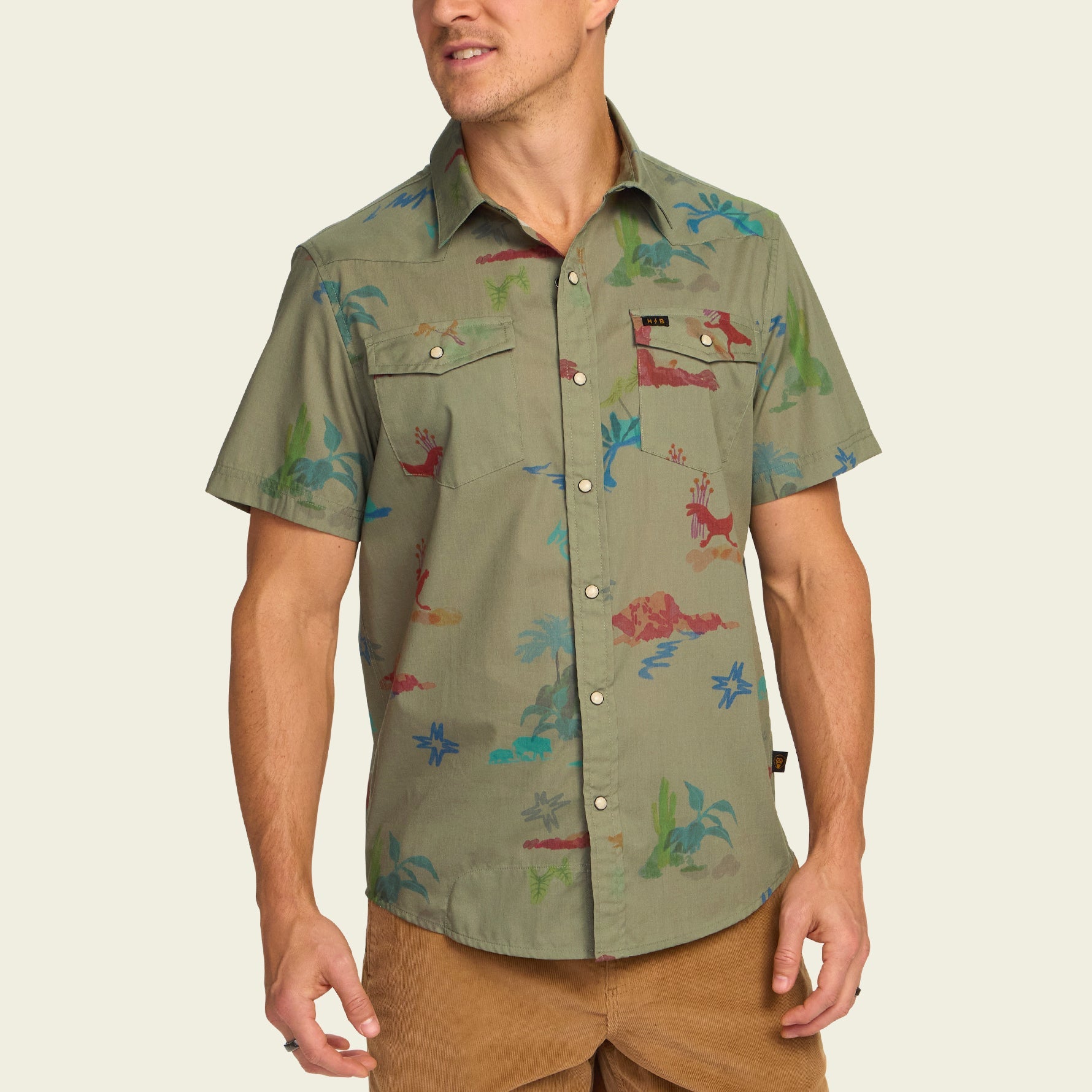 Howler Bros- H Bar B Snapshirt Vision Quest: Olive
