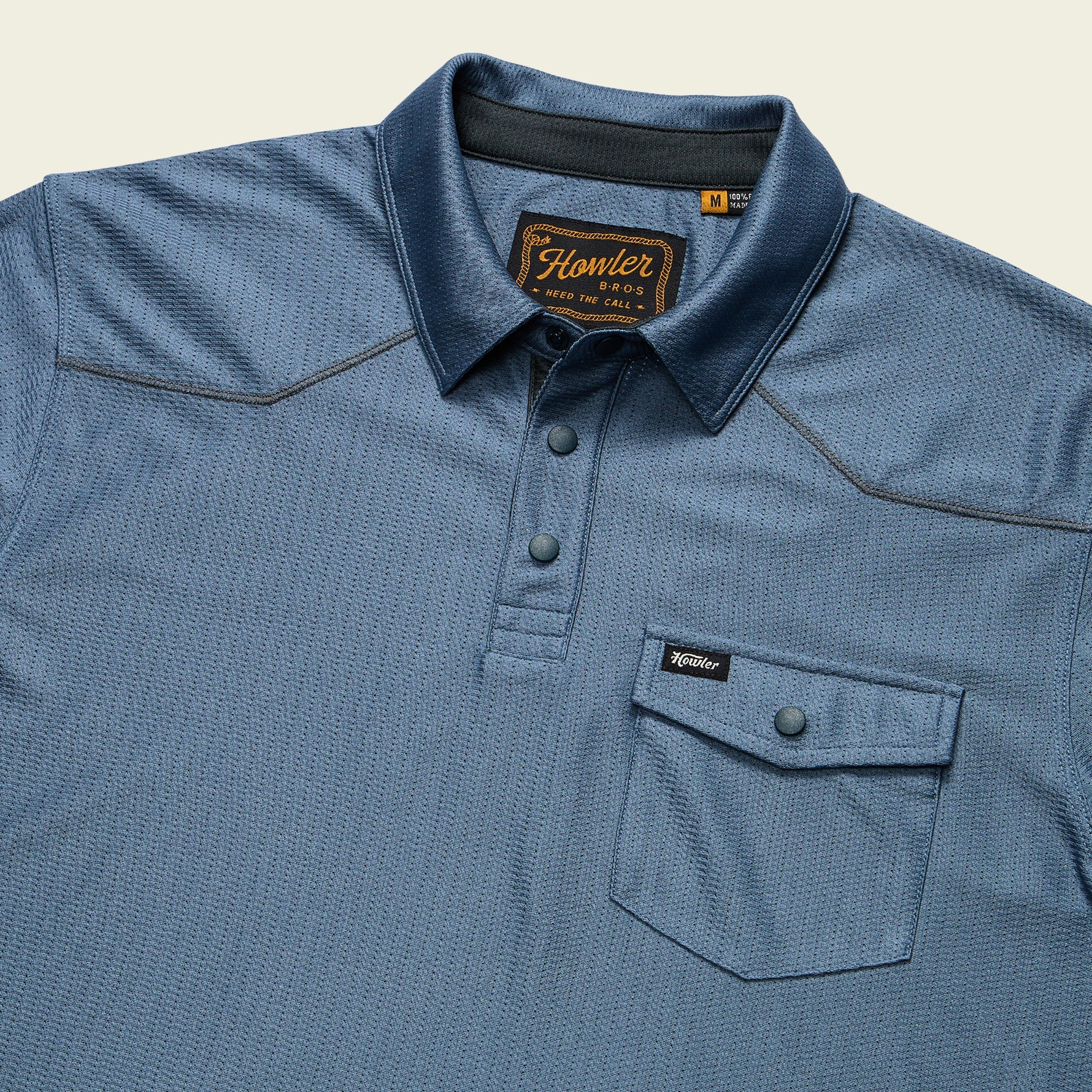 Howler Bros- Ranchero Tech Polo: Mirage Blue