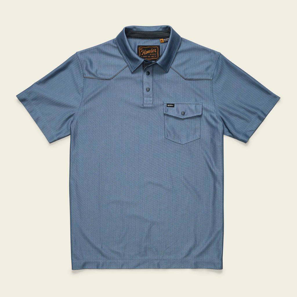 Howler Bros- Ranchero Tech Polo: Mirage Blue