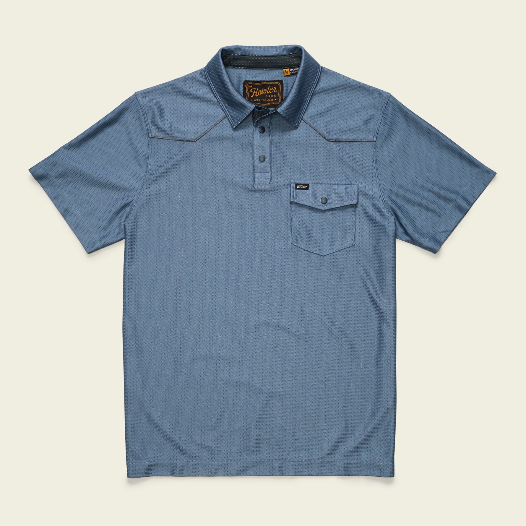 Howler Bros- Ranchero Tech Polo: Mirage Blue