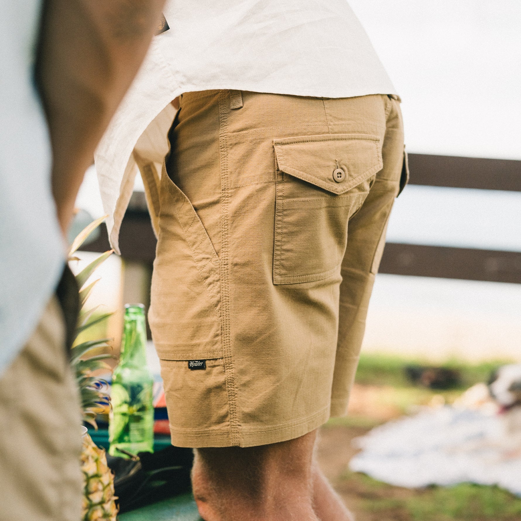 Howler Bros- Quonset Camp Shorts: British Khaki