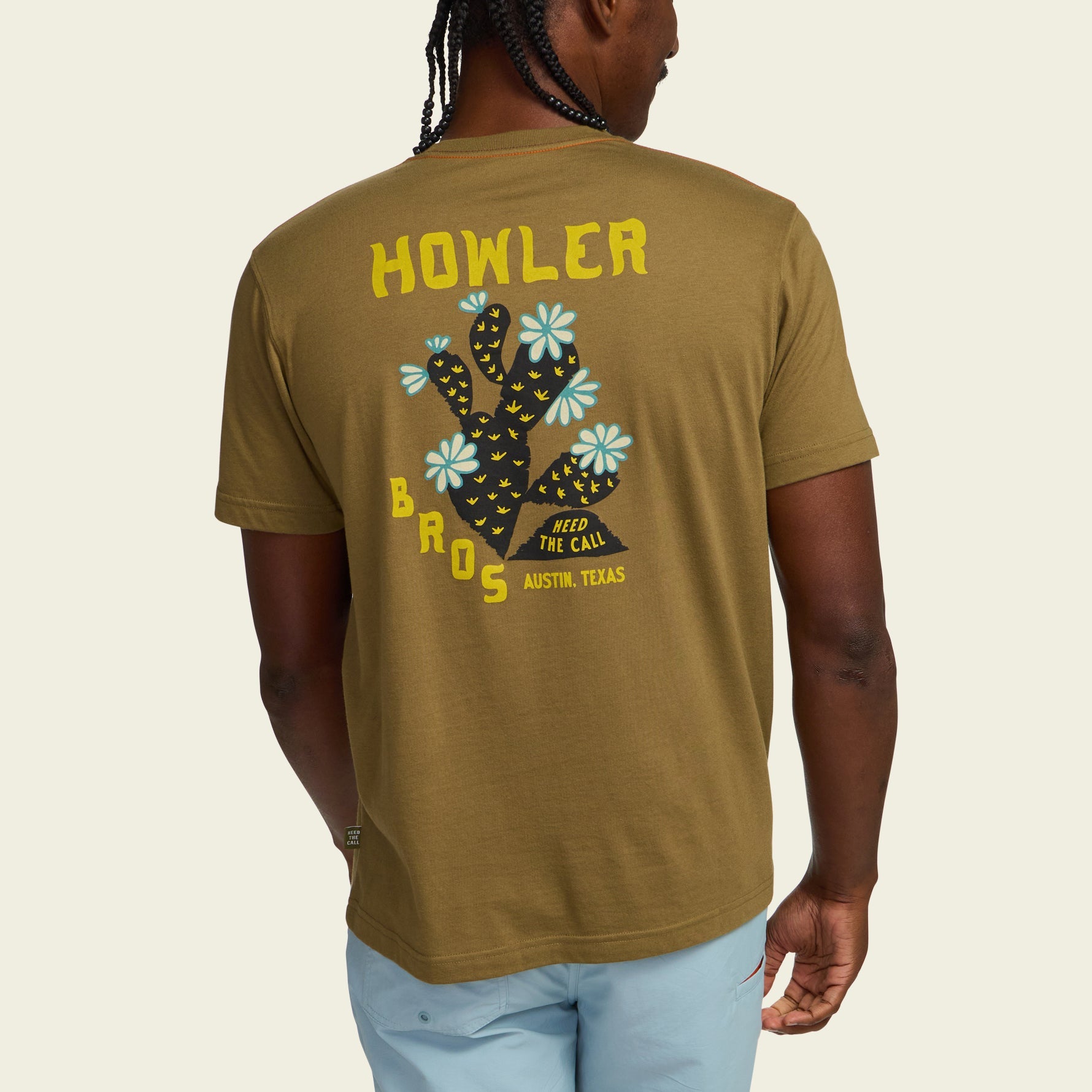 Howler Bros- Prickly Pear Pocket T-Shirt: Ivy Green