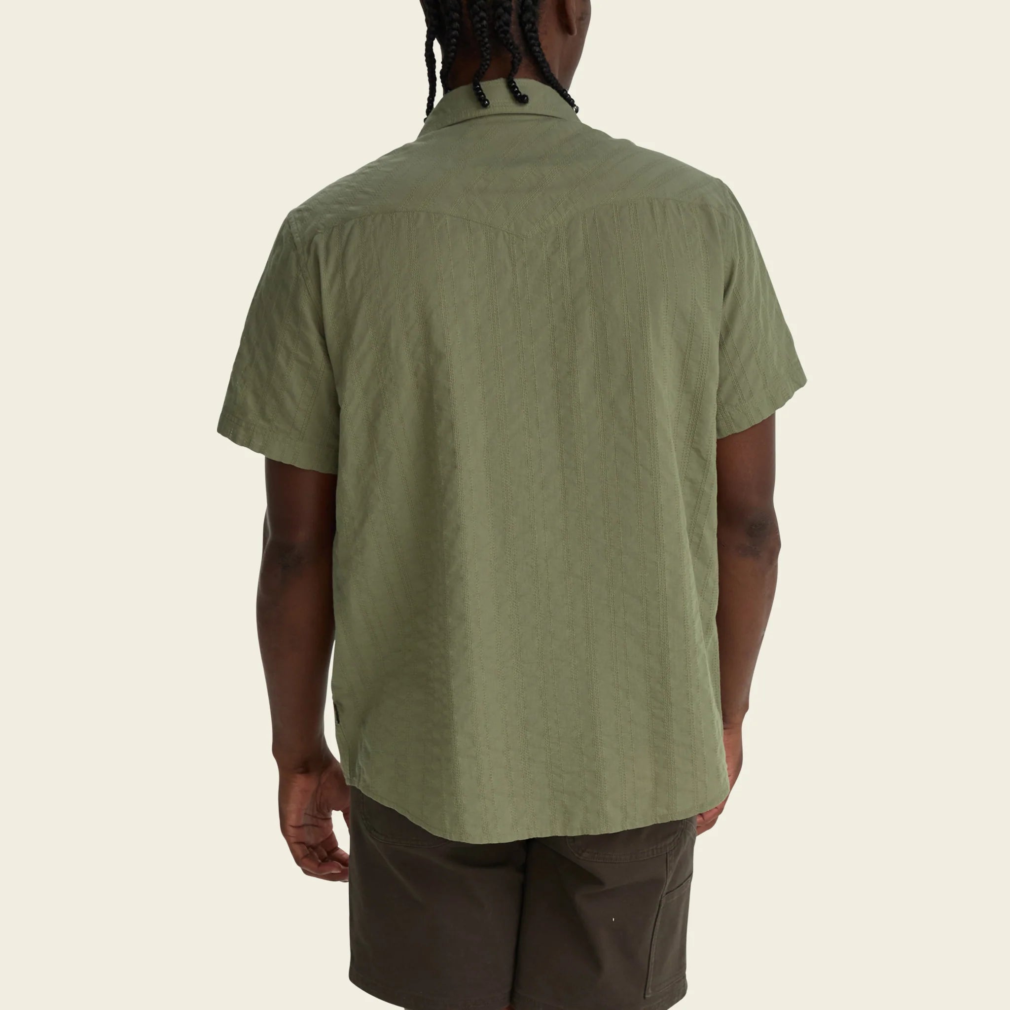 Howler Bros- Eyelet Stripe H Bar B Snapshirt