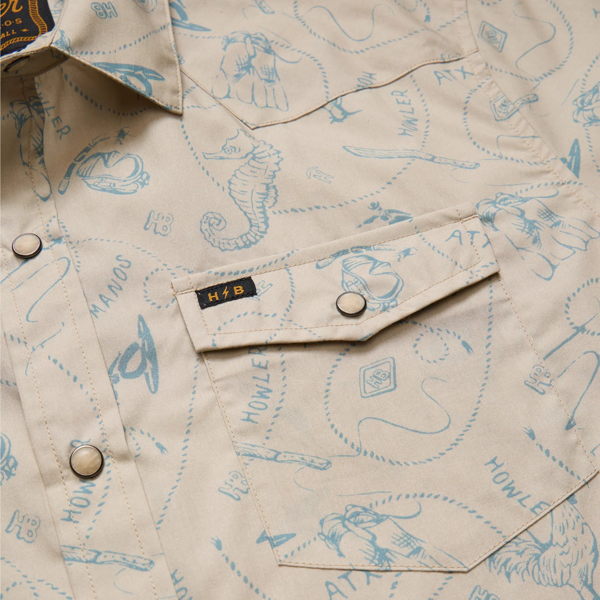Howler Bros- Sea Rodeo H Bar B Snapshirt