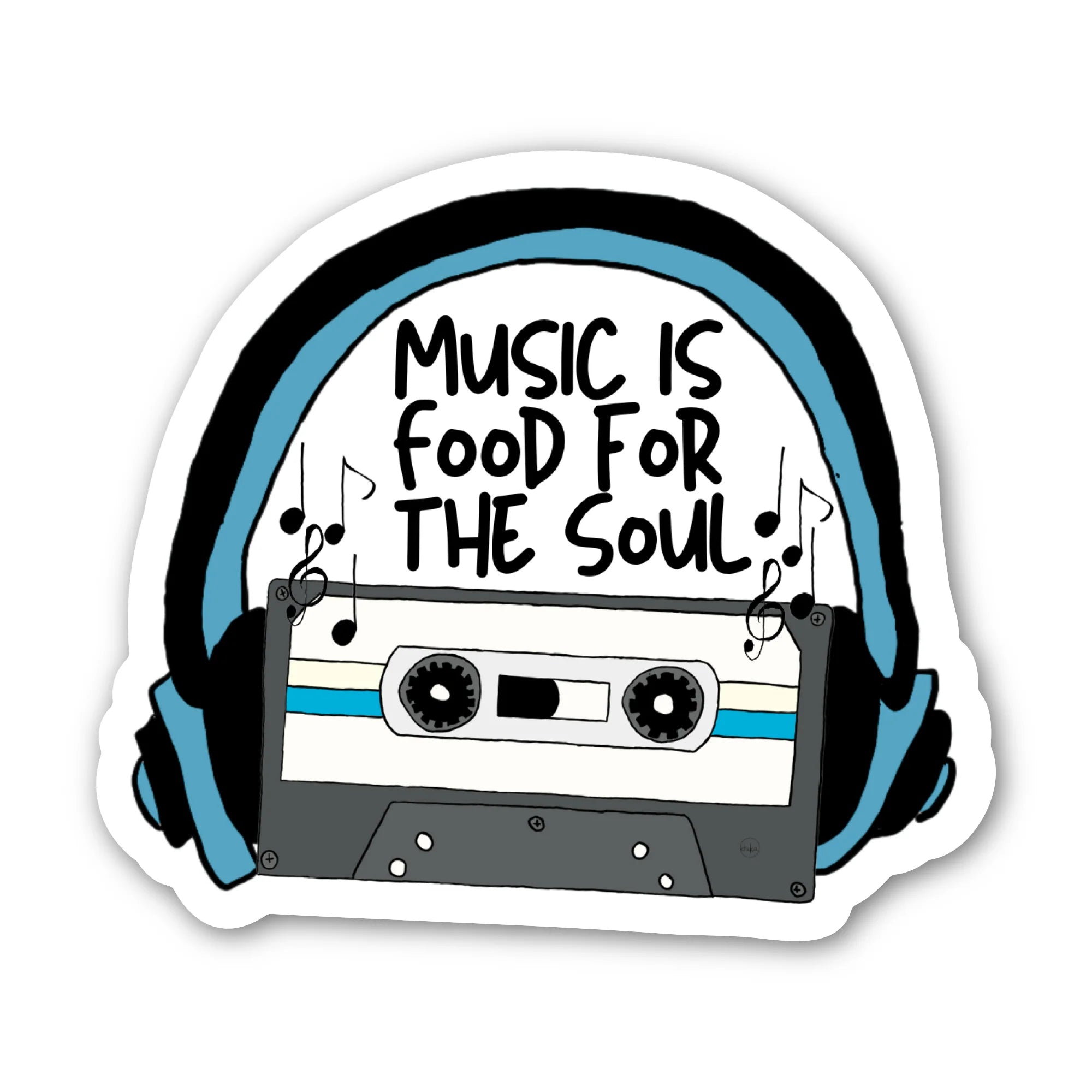 Chika Paper Studio- Music is Food for the Soul Sticker
