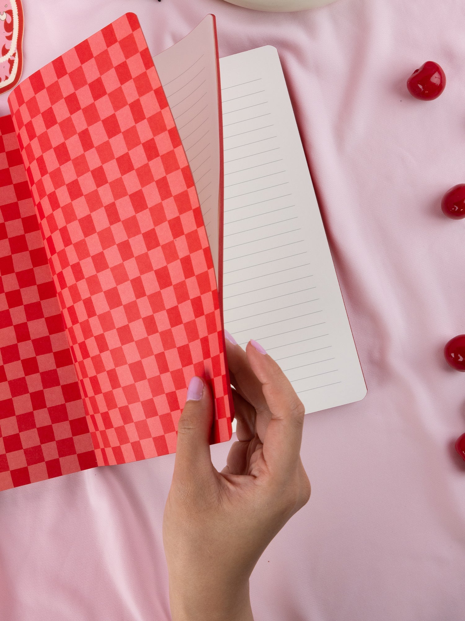 Studio Oh!- Fresh-Picked Cherries Casey Notebook with Phone Loop
