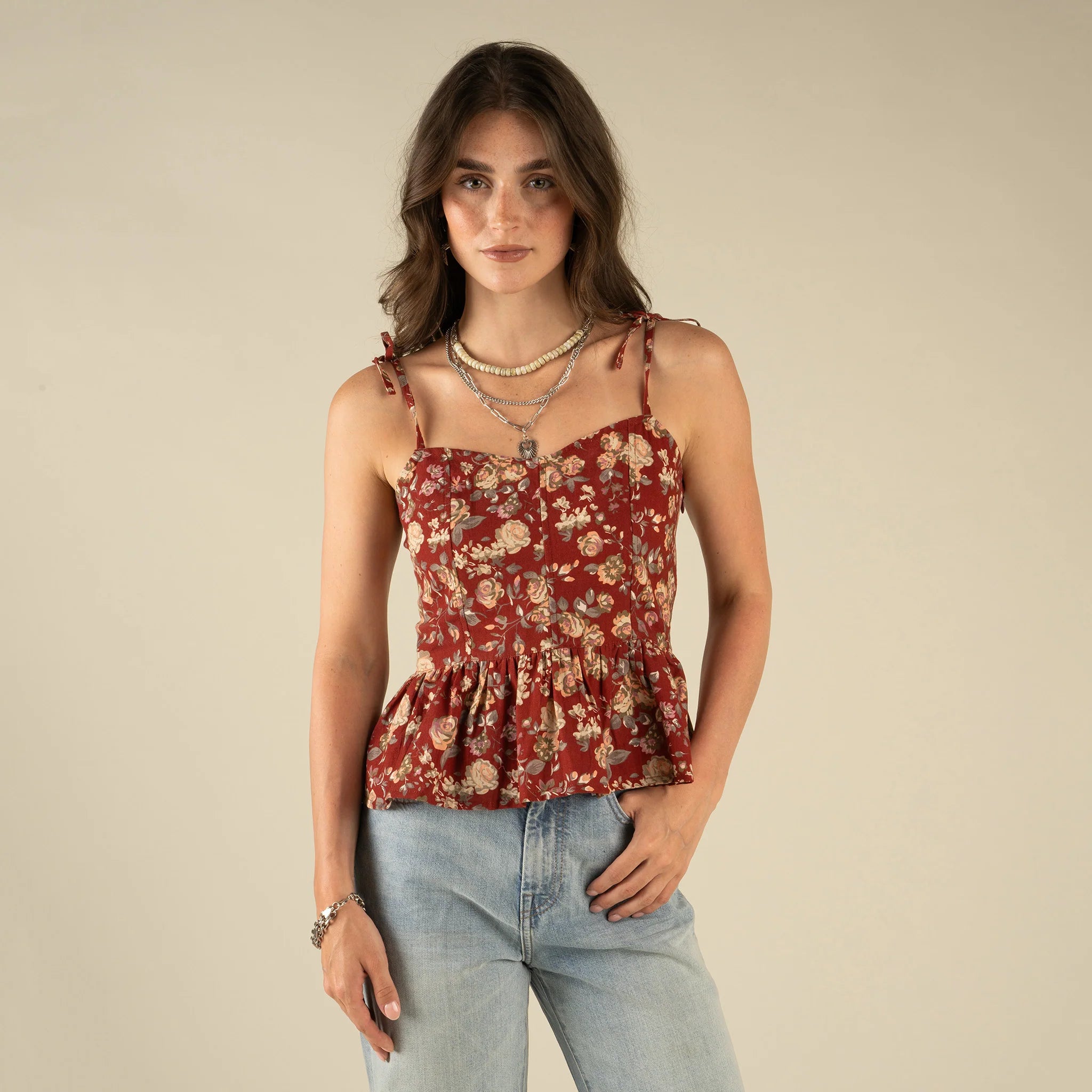 Sendero- Clementine Tie Top