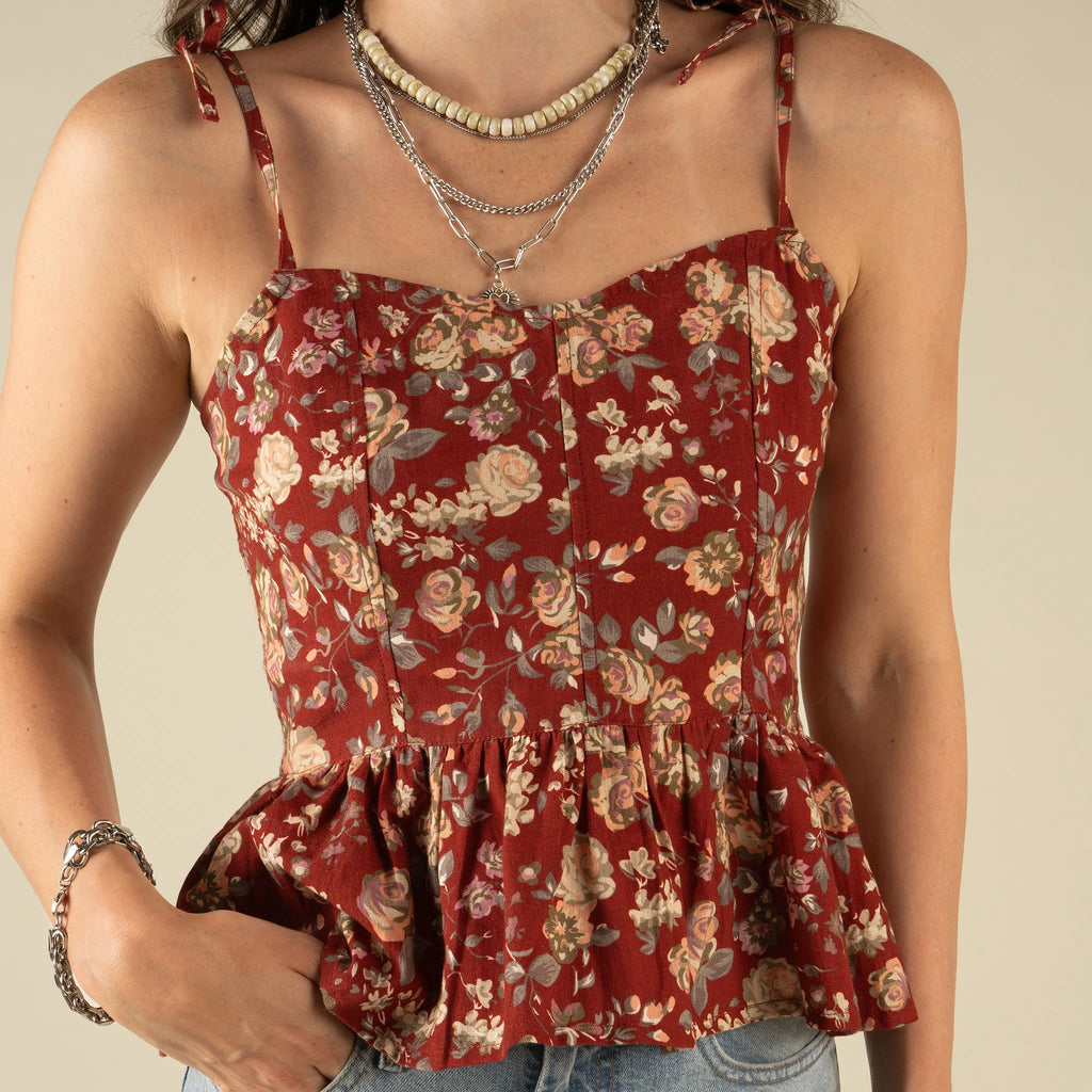 Sendero- Clementine Tie Top