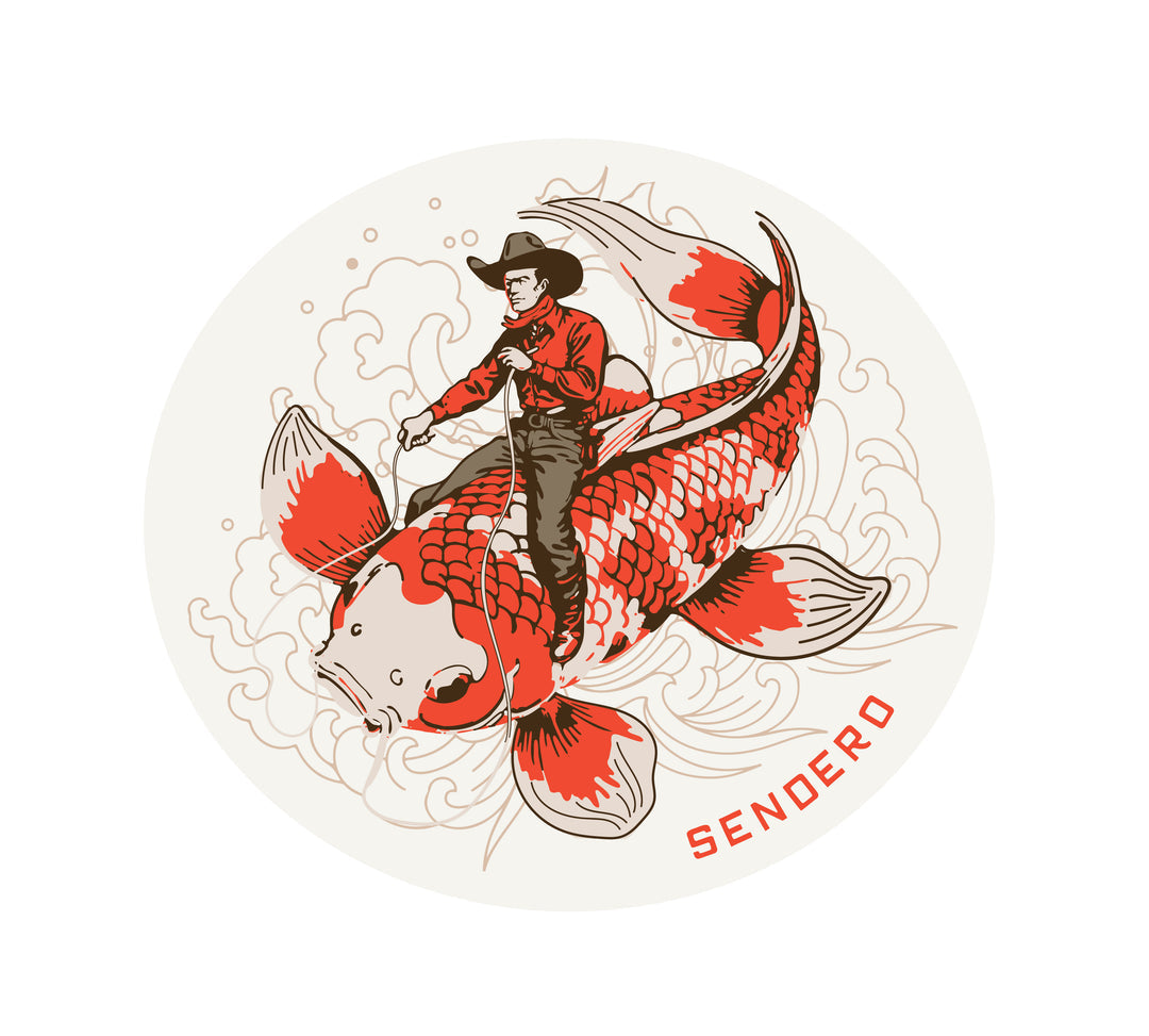 Sendero- Koi Bronc Fish Sticker
