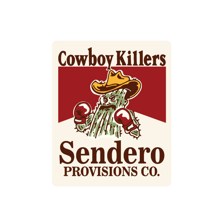 Sendero- Cowboy Killers Sticker - Cream/Red