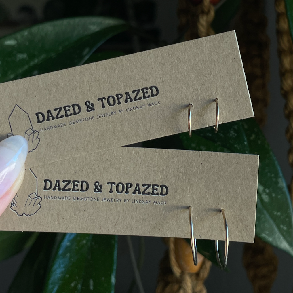 Dazed and Topazed- Seamless Hoops: 6mm 14k Gold Filled