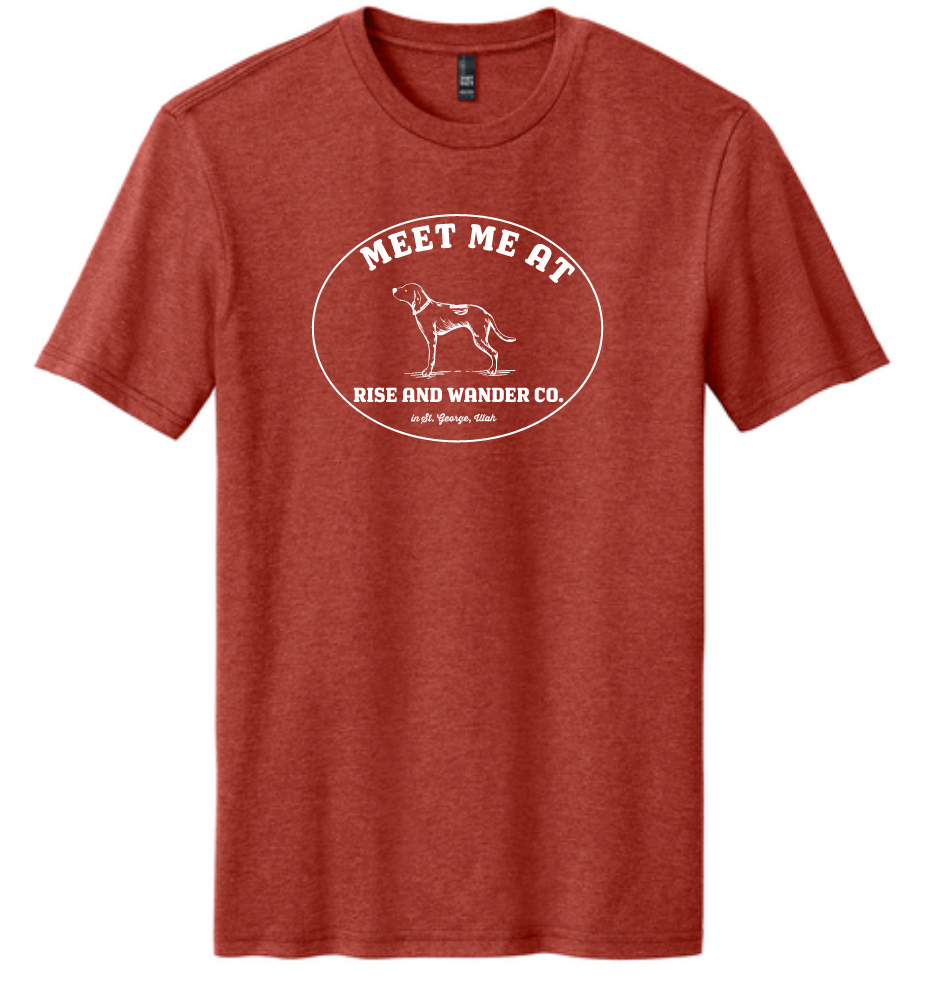 Rise & Wander Co.- Meet me at Rise and Wander Tee- Red