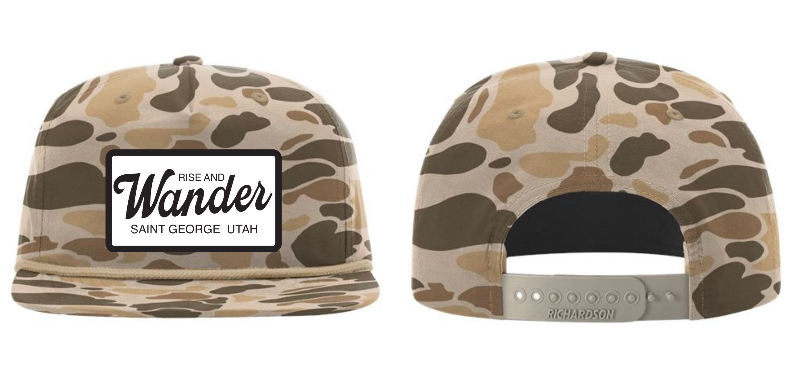 Rise & Wander Co.- Rise & Wander Camo Snapback Hat