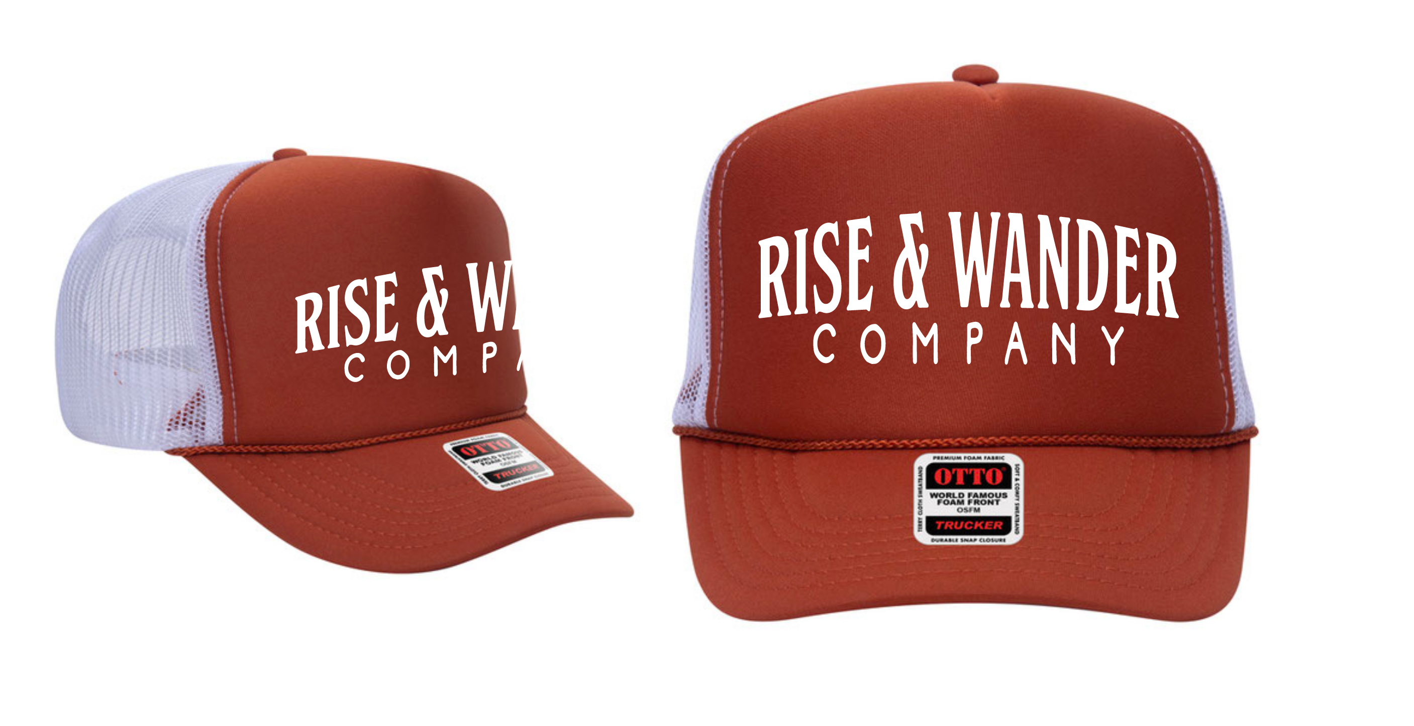 Rise & Wander Co.- Rise & Wander Rust Trucker Hat