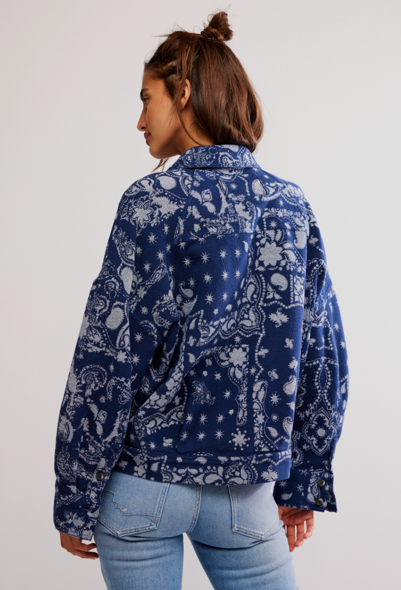 Free People- Bandana Jacquard Shirt