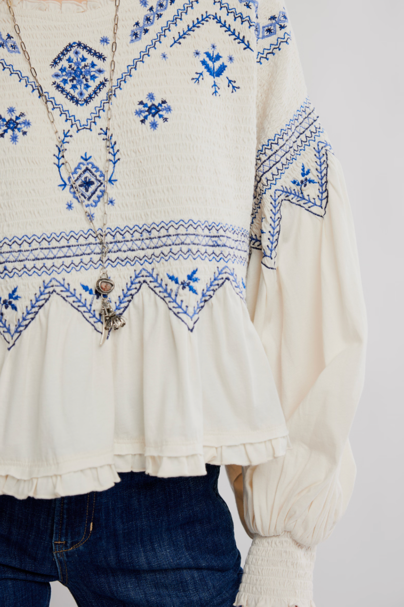Free People- Holly Long Sleeve Knit Top