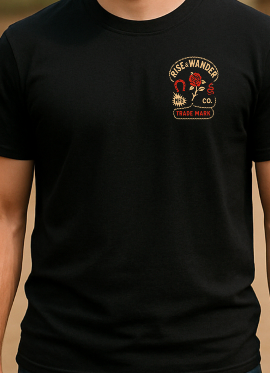 Rise & Wander Co.- Frontier Emblem T-Shirt