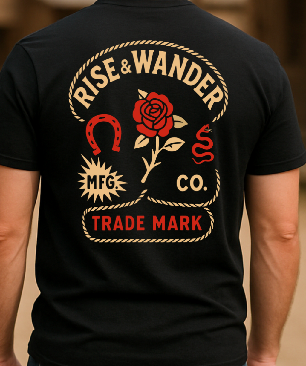 Rise & Wander Co.- Frontier Emblem T-Shirt