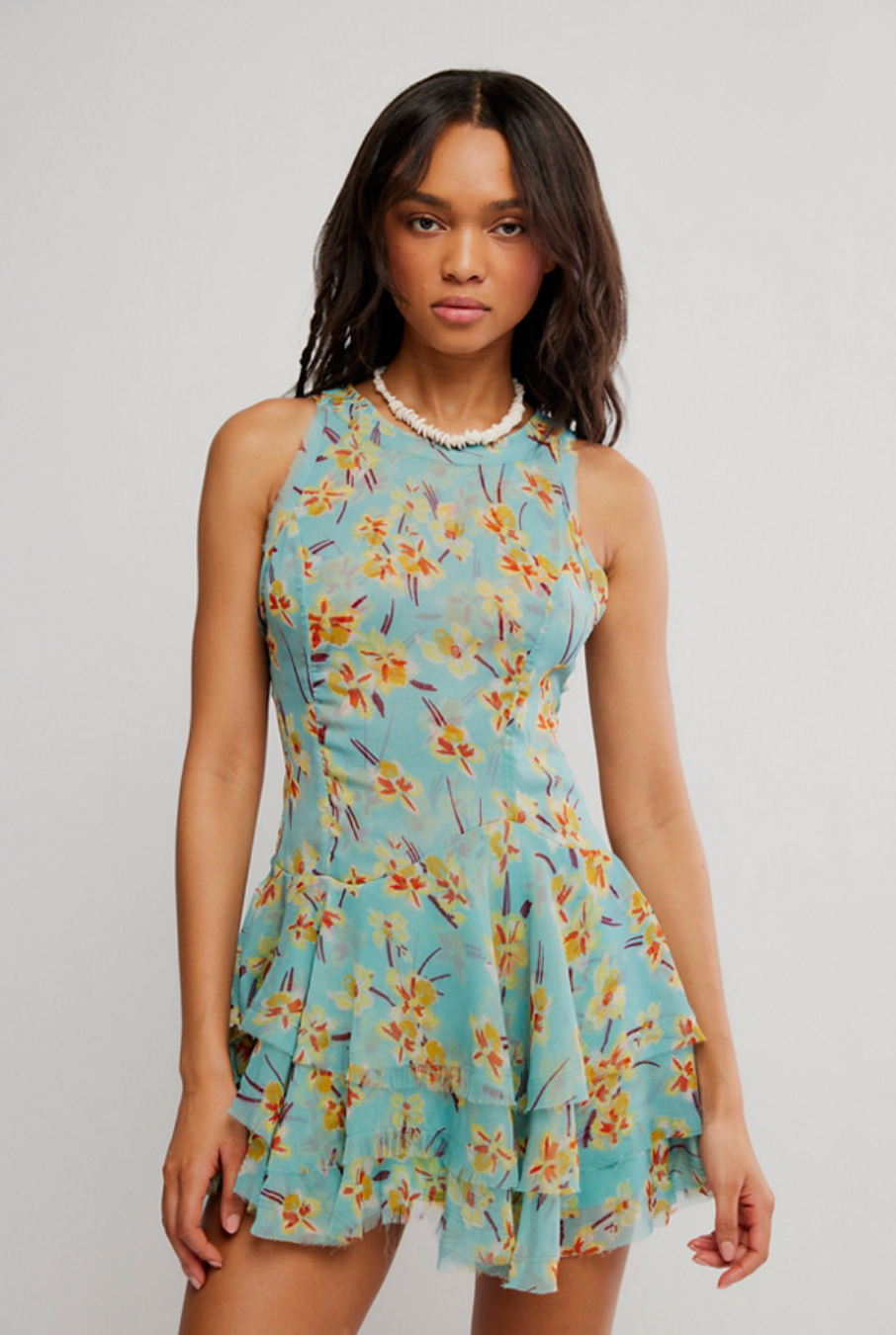 Free People- Raven Printed Mini Dress