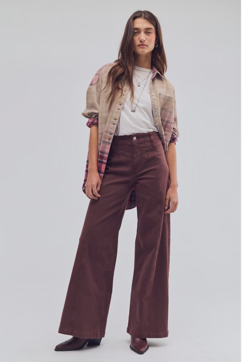 Free People- Libre Cotton Blend Corduroy Wide Leg Pants