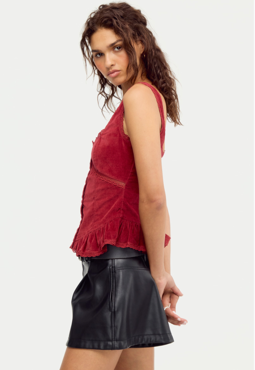 Free People-  Jennie Corduroy Top