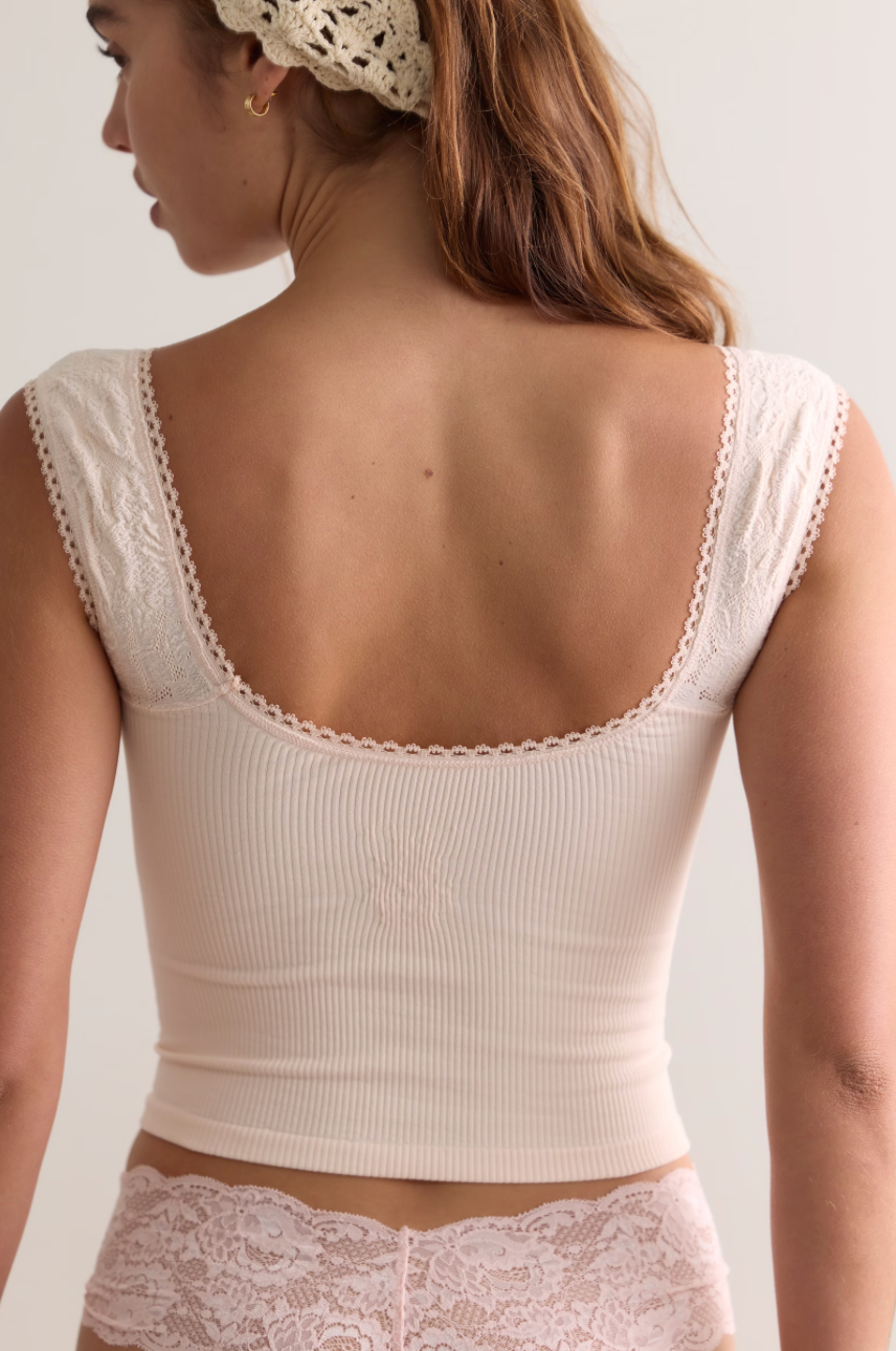 Free People-  Pretty Please Crop Top