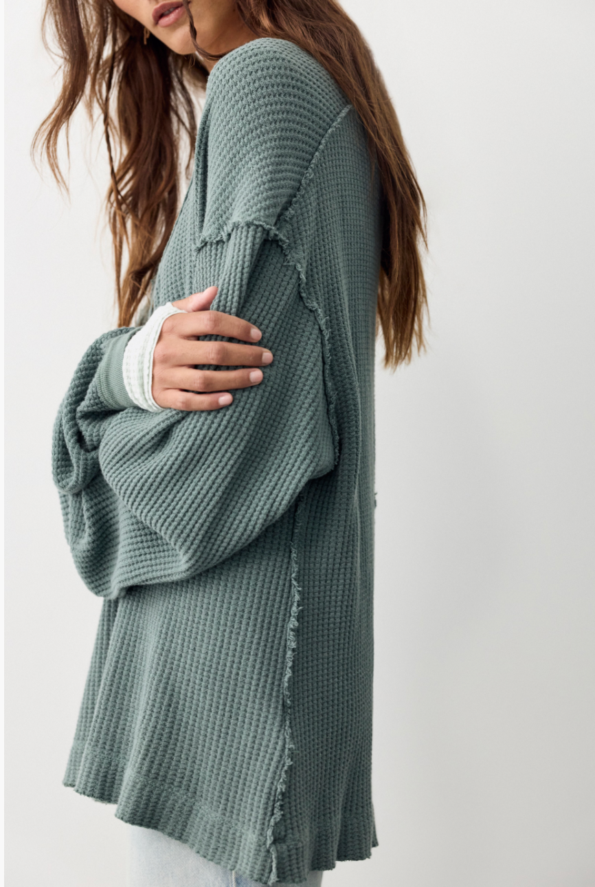 Free Peopel- We The Free Montreal Oversized Thermal Henley