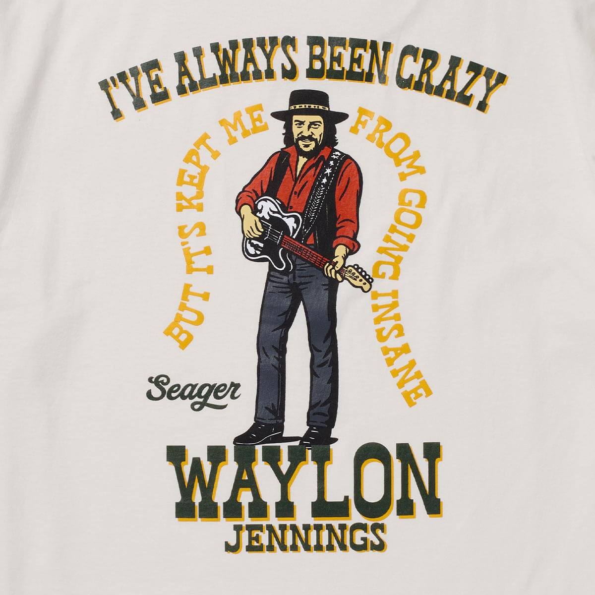 Seager- Seager X Waylon Jennings Always Been Crazy Tee