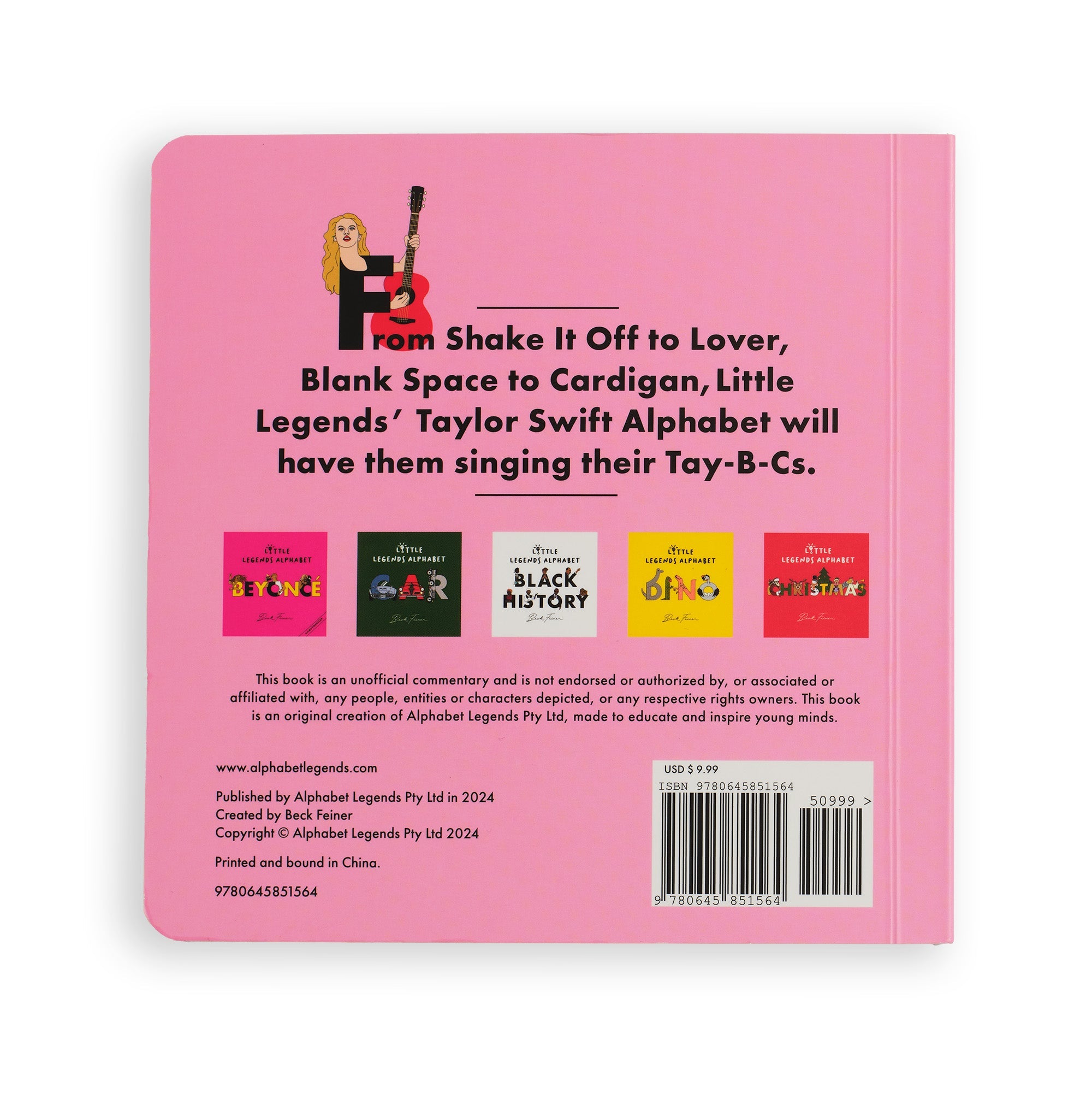 Alphabet Legends- Taylor Swift Little Legends Alphabet Board Book