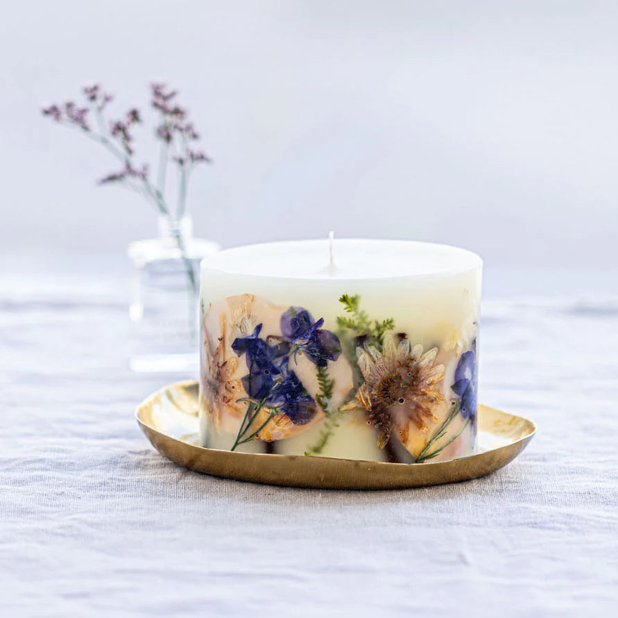 Rosy Rings- Petite Botanical Candle Vanilla Rain