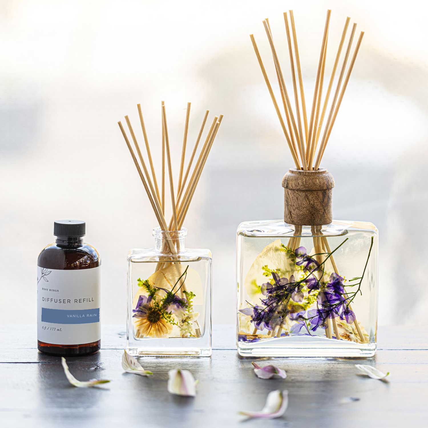 Rosy Rings- 4oz Botanical Diffuser Vanilla Rain