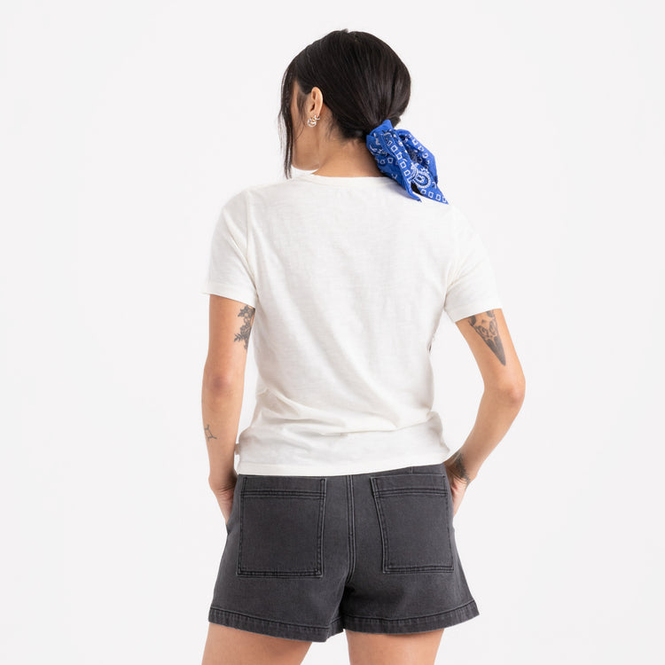 Roark- Well Worn Short Sleeve Tee in Off White