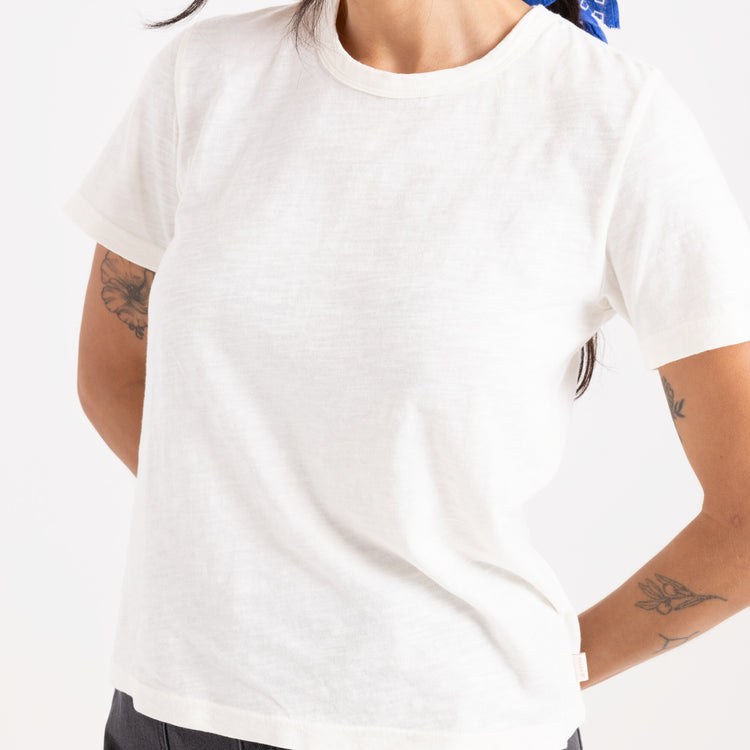 Roark- Well Worn Short Sleeve Tee in Off White