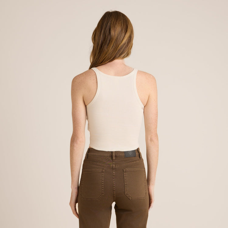 Roark- Wind Worn Tank Top in Off White