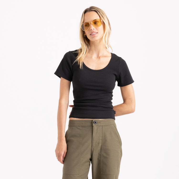 Roark- Wind Worn Short Sleeve Tee in Black
