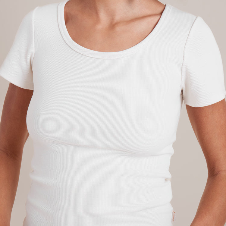 Roark- Wind Worn Short Sleeve Tee in Off White
